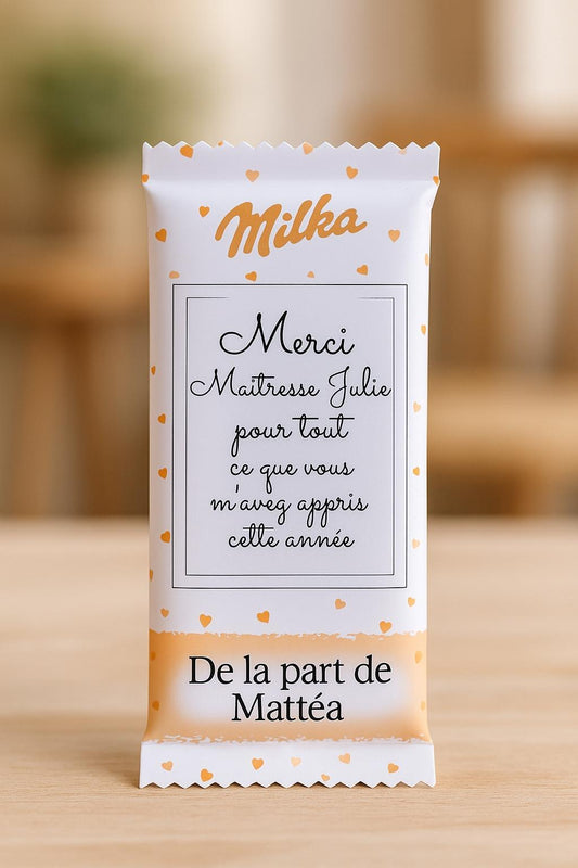 Tablette milka maîtresse