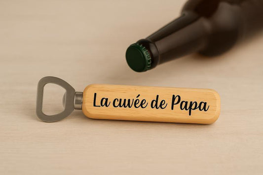 🧔🍻 Décapsuleur en Bois – “La Cuvée de Papa”