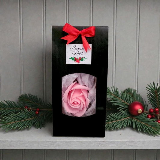 Coffret rose en savon Noël