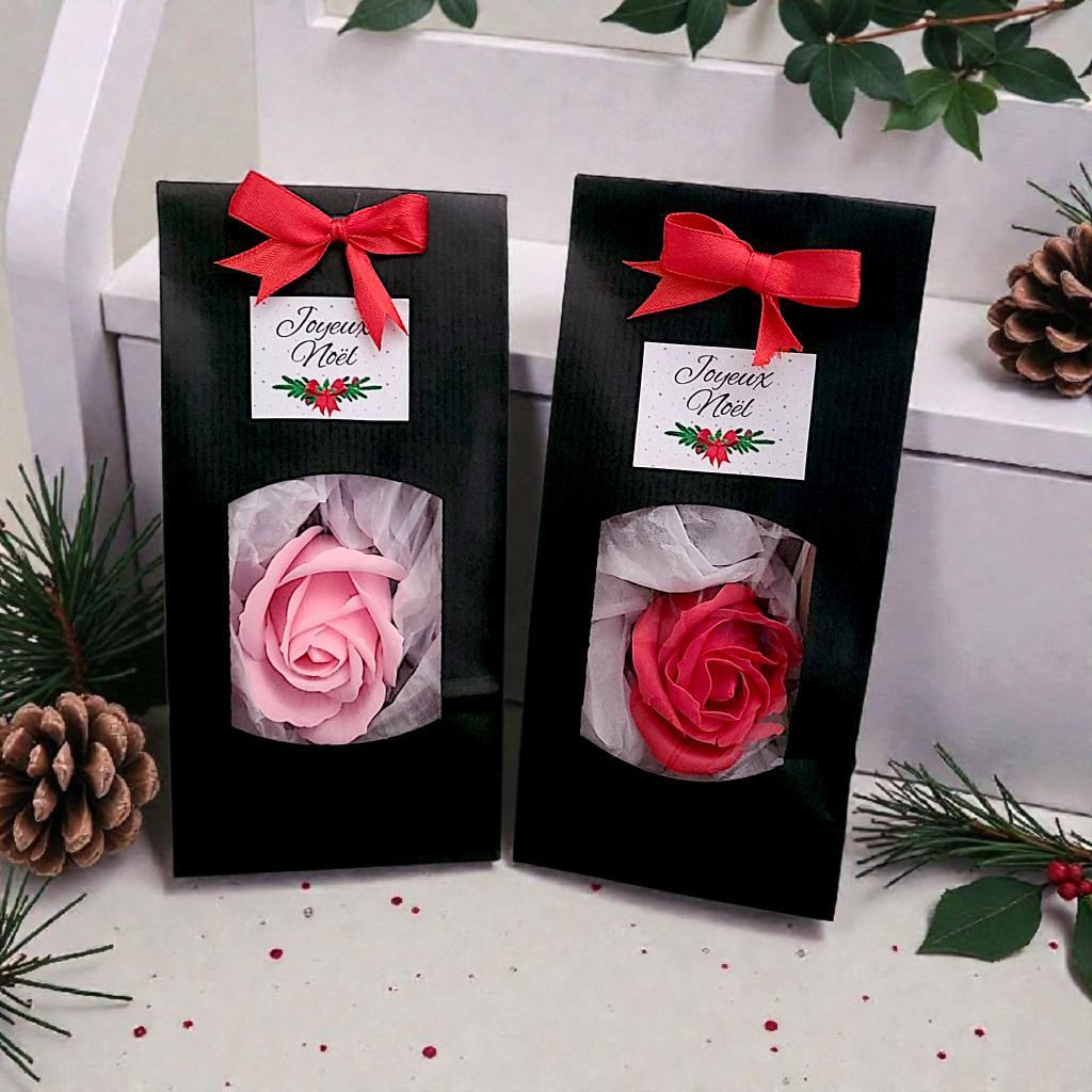 Coffret rose en savon Noël