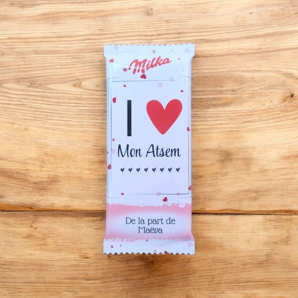 Tablette milka I ♡ mon Atsem