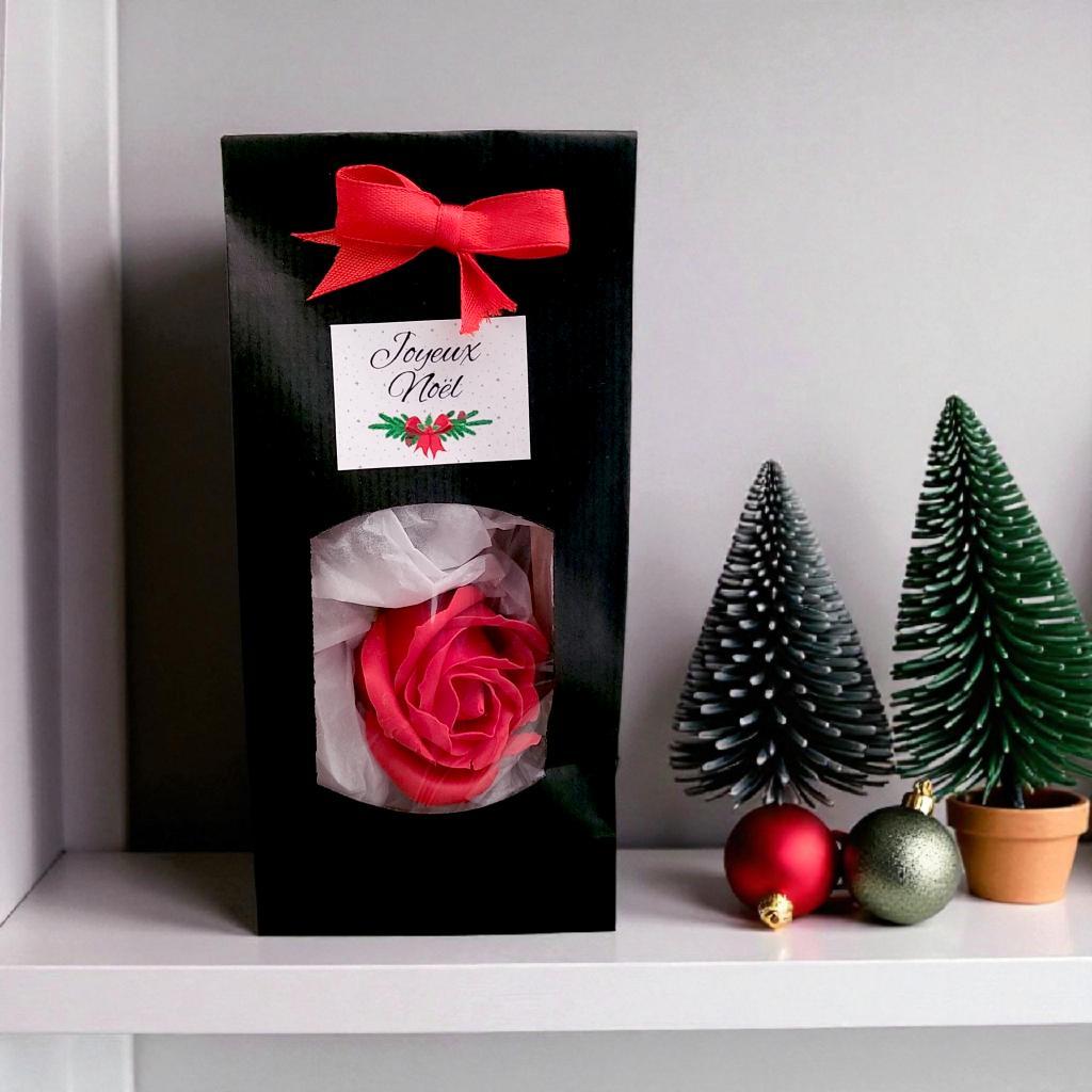 Coffret rose en savon Noël